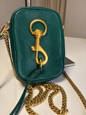 Rebecca Minkoff Emerald Green Lou Crossbody Bag - Style HF21TLOXA4